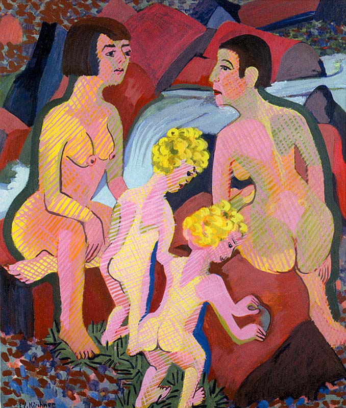 Bathing Women and Children